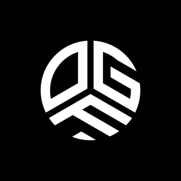 Дизайн Логотипа Ogf Черном Фоне Концепция Логотипа Креативными Инициалами Огф — стоковый вектор