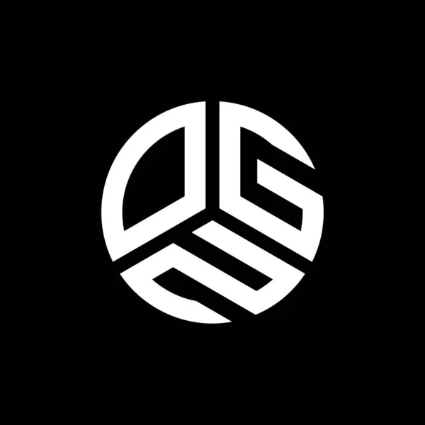 Ogn Logo Ontwerp Zwarte Achtergrond Ogn Creatieve Initialen Letter Logo — Stockvector