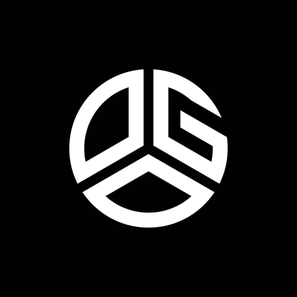 Ogo Lettre Logo Design Sur Fond Noir Ogo Initiales Créatives — Image vectorielle