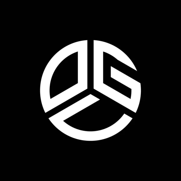 Ogv Letter Logo Ontwerp Zwarte Achtergrond Ogv Creatieve Initialen Letter — Stockvector