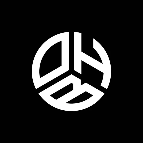 Ohb Schriftzug Logo Design Auf Schwarzem Hintergrund Ohb Kreative Initialen — Stockvektor