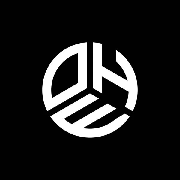 Ohe Letter Logo Design Black Background Ohe Creative Initials Letter — Stock Vector