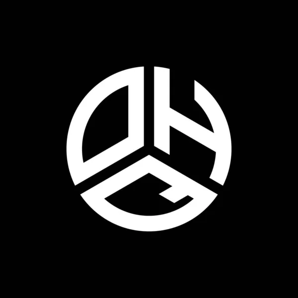 Ohq Logo Ontwerp Zwarte Achtergrond Ohq Creatieve Initialen Letter Logo — Stockvector