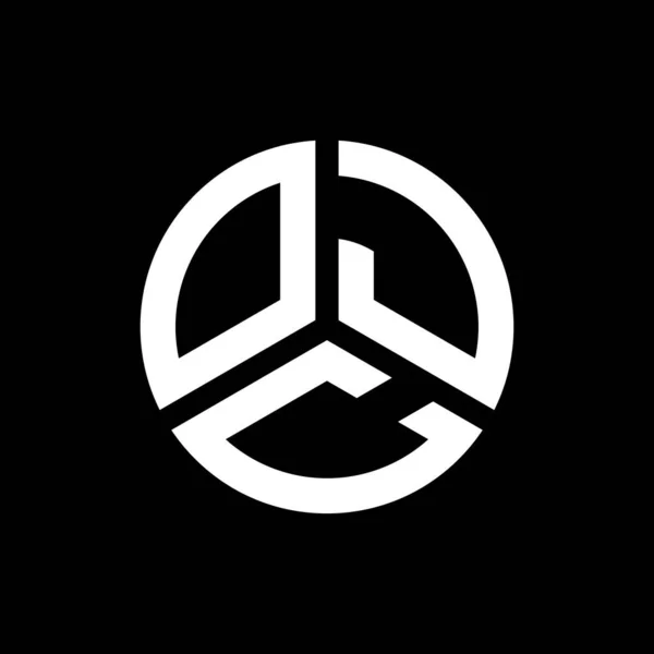 Diseño Del Logotipo Letra Ojc Sobre Fondo Negro Ojc Iniciales — Vector de stock