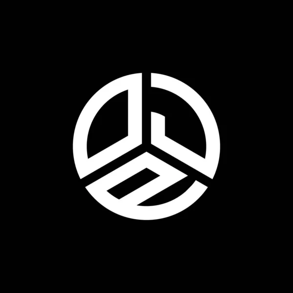 Diseño Del Logotipo Letra Ojp Sobre Fondo Negro Ojp Iniciales — Archivo Imágenes Vectoriales