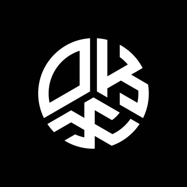 Дизайн Логотипу Oky Чорному Тлі Творчі Ініціали Oky Концепція Логотипу — стоковий вектор