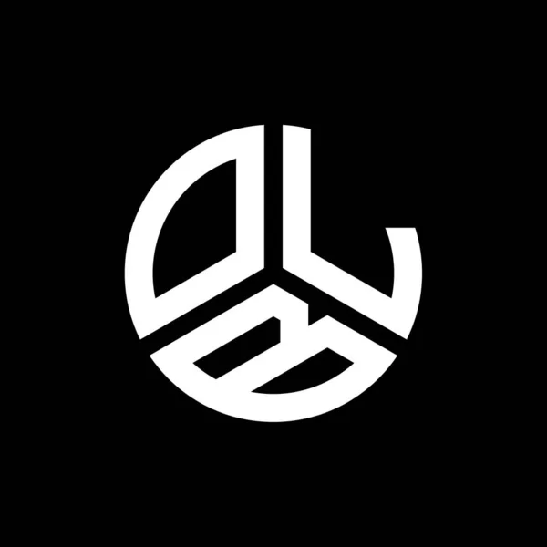 Projekt Logo Litery Olb Czarnym Tle Kreatywne Inicjały Olb Koncepcja — Wektor stockowy