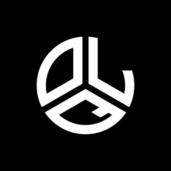 Olq Letter Logo Design Auf Schwarzem Hintergrund Olq Kreative Initialen — Stockvektor