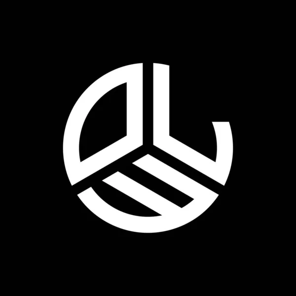Projekt Logo Litery Olw Czarnym Tle Olw Twórcze Inicjały Koncepcja — Wektor stockowy