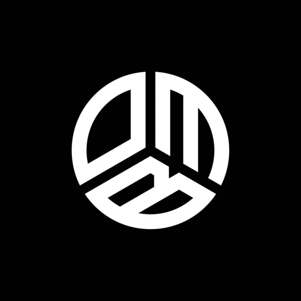 Diseño Del Logotipo Letra Omb Sobre Fondo Negro Omb Iniciales — Archivo Imágenes Vectoriales