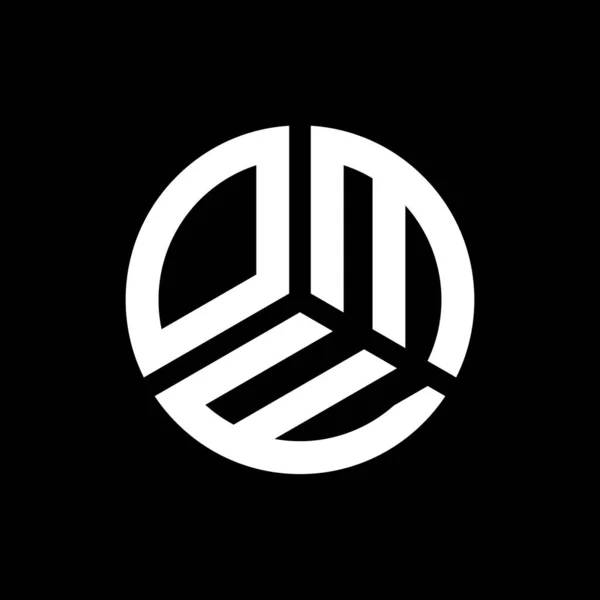 Diseño Del Logotipo Letra Ome Sobre Fondo Negro Ome Iniciales — Archivo Imágenes Vectoriales