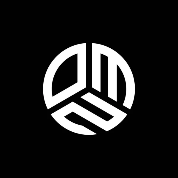 Omn Brev Logotyp Design Svart Bakgrund Omn Kreativa Initialer Brev — Stock vektor