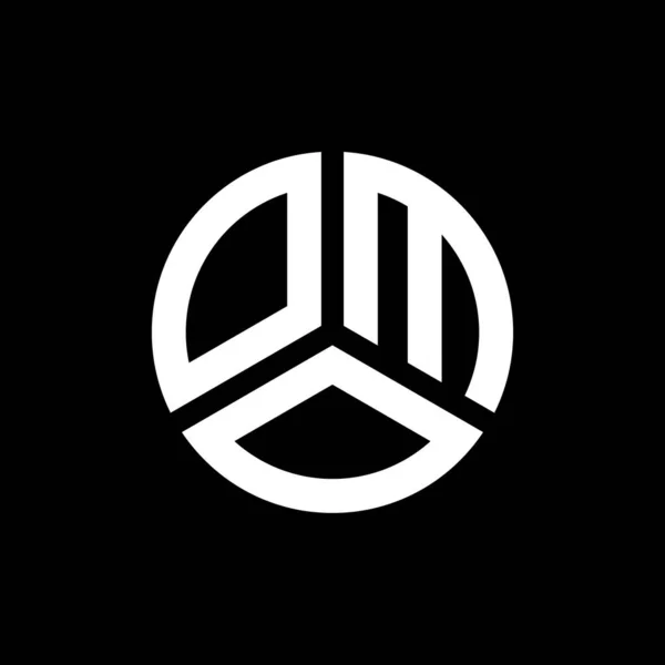 Diseño Del Logotipo Letra Omo Sobre Fondo Negro Omo Iniciales — Archivo Imágenes Vectoriales