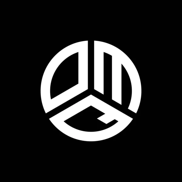 Diseño Del Logotipo Letra Omq Sobre Fondo Negro Omq Iniciales — Archivo Imágenes Vectoriales