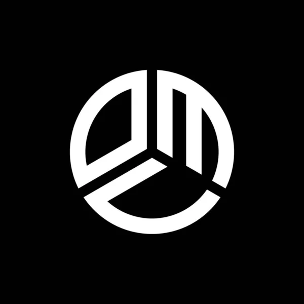 Omv Letter Logo Ontwerp Zwarte Achtergrond Omv Creatieve Initialen Letter — Stockvector