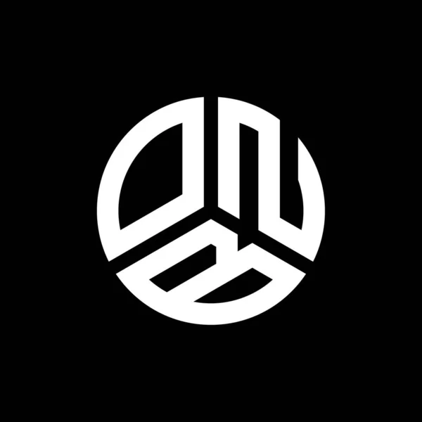 Дизайн Логотипа Onb Чёрном Фоне Концепция Логотипа Инициалами Onb Дизайн — стоковый вектор