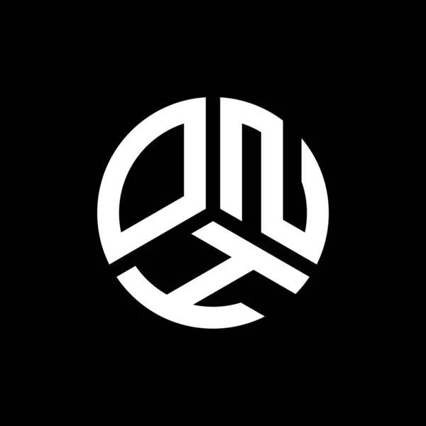 Onh Буква Логотип Дизайн Черном Фоне Концепция Логотипа Инициалами Onh — стоковый вектор