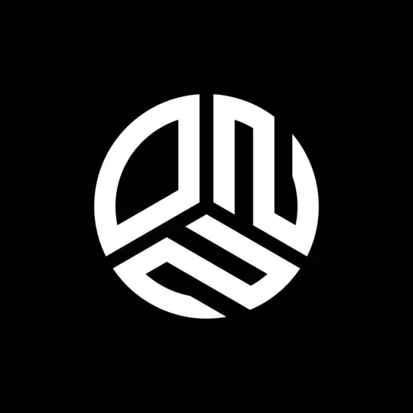 Onn Letter Logo Design Black Background Onn Creative Initials Letter — Stock Vector