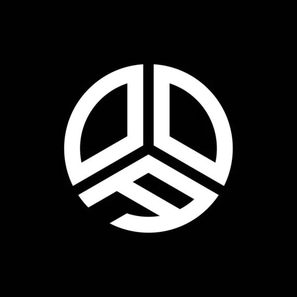 Siyah Arka Planda Ooa Harf Logosu Tasarımı Ooa Yaratıcı Harflerin — Stok Vektör