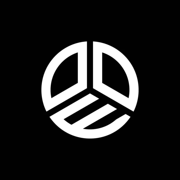 Ooe Letter Logo Design Auf Schwarzem Hintergrund Ooe Kreative Initialen — Stockvektor
