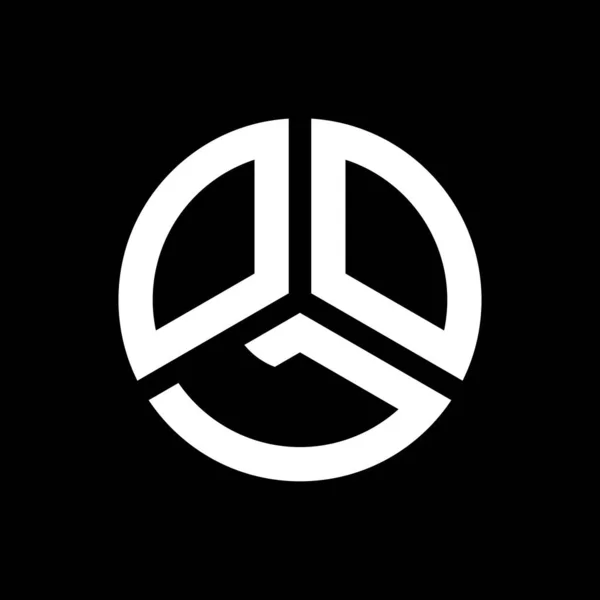 Diseño Del Logotipo Letra Printool Sobre Fondo Negro Ool Iniciales — Vector de stock