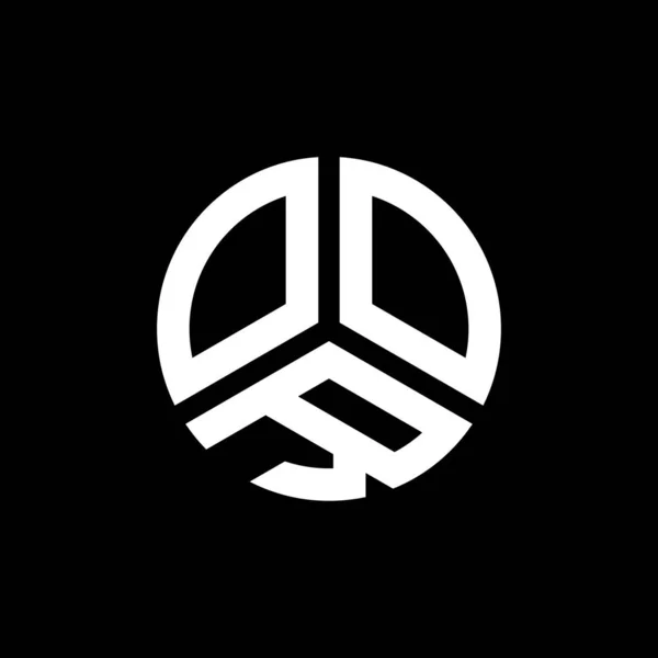 Oor Lettre Logo Design Sur Fond Noir Oor Initiales Créatives — Image vectorielle