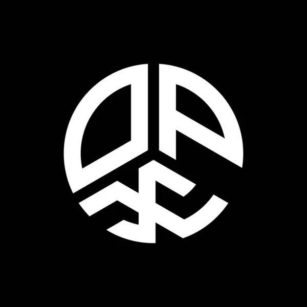 Дизайн Логотипа Буквы Opx Черном Фоне Концепция Логотипа Инициалами Opx — стоковый вектор