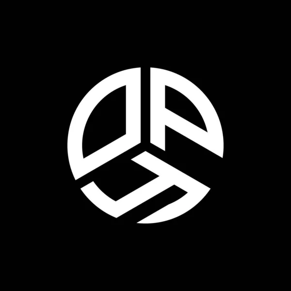 Opy Bokstav Logotyp Design Svart Bakgrund Opy Kreativa Initialer Brev — Stock vektor