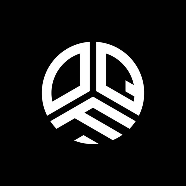 Oqf Letter Logo Design Black Background Oqf Creative Initials Letter — Stock Vector