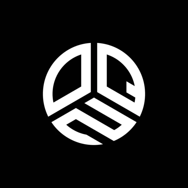 Diseño Del Logotipo Letra Oqn Sobre Fondo Negro Oqn Iniciales — Vector de stock