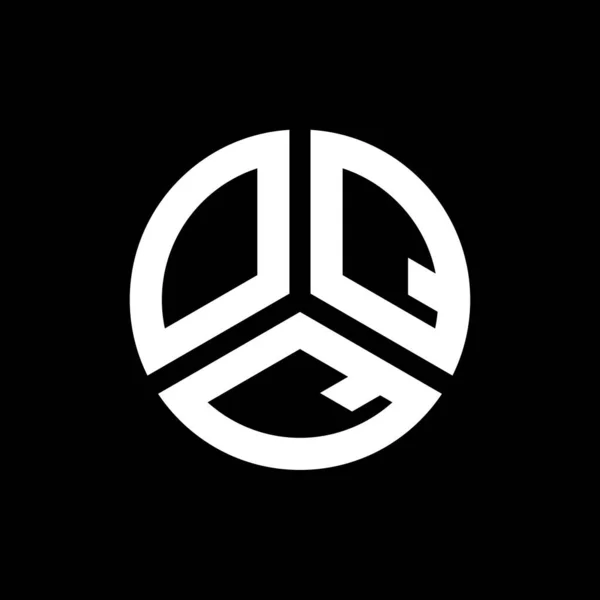 Siyah Arka Planda Oqo Harf Logosu Tasarımı Oqo Yaratıcı Harflerin — Stok Vektör
