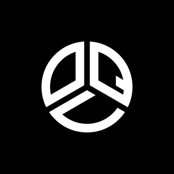 Форма Логотипу Oqv Чорному Тлі Творчі Ініціали Oqv Мають Поняття — стоковий вектор