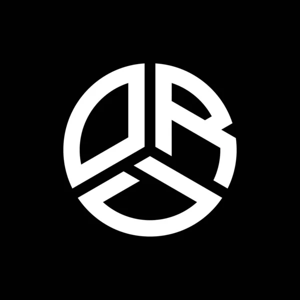 Projekt Logo Litery Ord Czarnym Tle Zamówienia Twórcze Inicjały Litera — Wektor stockowy