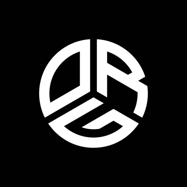 Org Logo Ontwerp Zwarte Achtergrond Org Creatieve Initialen Letter Logo — Stockvector