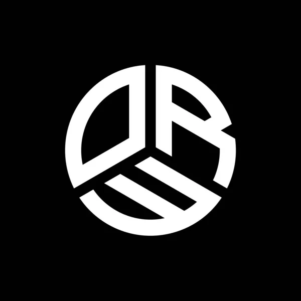 ブラックを基調としたOrw手紙ロゴデザイン Orwクリエイティブイニシャルレターロゴコンセプト Orw手紙のデザイン — ストックベクタ