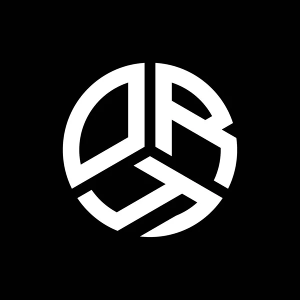 Siyah Arkaplanda Ory Harf Logosu Tasarımı Ory Yaratıcı Harflerin Baş — Stok Vektör