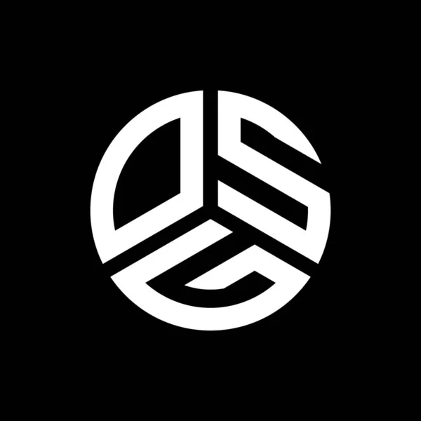 Siyah Arka Planda Osg Harf Logosu Tasarımı Osg Yaratıcı Harflerin — Stok Vektör