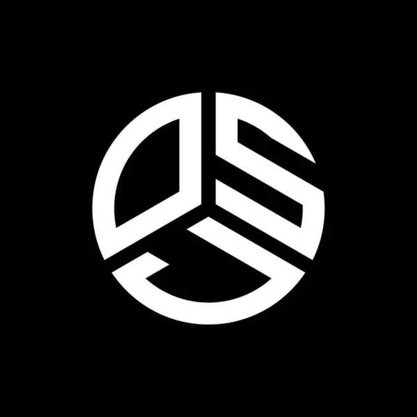 Osj Letter Logo Design Black Background Osj Creative Initials Letter — Stock Vector