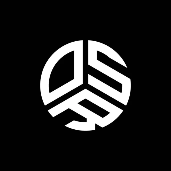 Дизайн Логотипа Osr Чёрном Фоне Креативные Инициалы Osr Буквенно Обозначают — стоковый вектор
