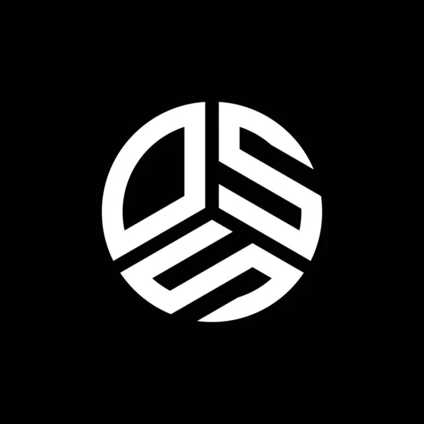 Design Logo Literei Oss Fundal Negru Oss Creativ Iniţiale Litera — Vector de stoc