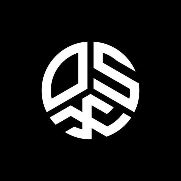 Osx文字のロゴデザインはブラックを基調としています Osxクリエイティブイニシャルレターロゴコンセプト Osx文字デザイン — ストックベクタ