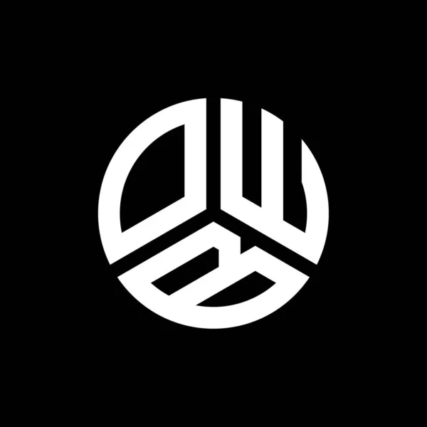 Owb Letter Logo Ontwerp Zwarte Achtergrond Owb Creatieve Initialen Letter — Stockvector