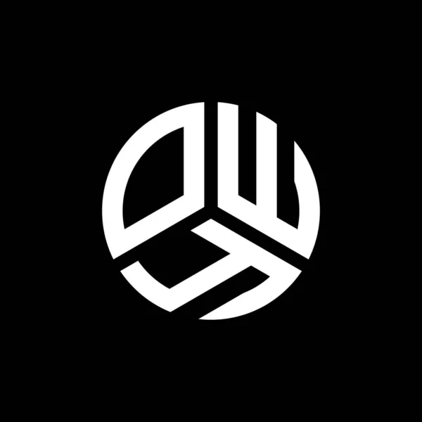 Owy Letter Logo Ontwerp Zwarte Achtergrond Owy Creatieve Initialen Letter — Stockvector
