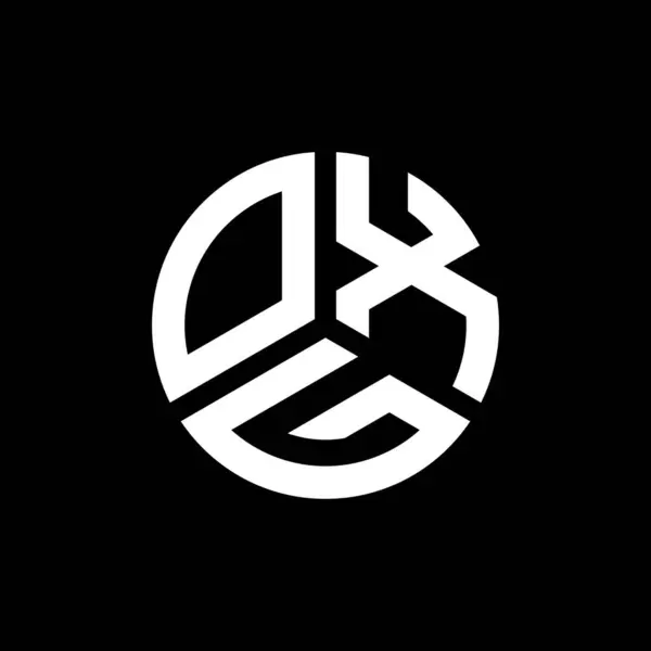Diseño Del Logotipo Letra Oxg Sobre Fondo Negro Oxg Iniciales — Vector de stock