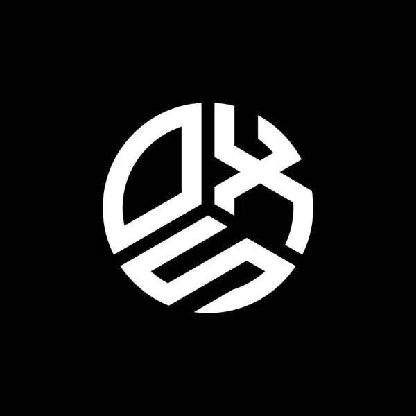 Дизайн Логотипа Oxs Чёрном Фоне Концепция Логотипа Инициалами Oxs Дизайн — стоковый вектор