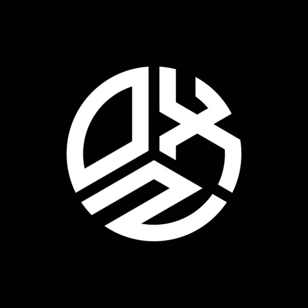 Oxz Lettre Logo Design Sur Fond Noir Oxz Initiales Créatives — Image vectorielle