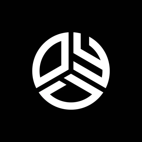Projekt Logo Litery Oyd Czarnym Tle Kreatywne Inicjały Oyd Koncepcja — Wektor stockowy