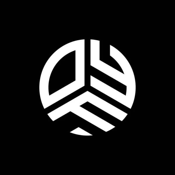 Oyf Letter Logo Design Black Background Oyf Creative Initials Letter — Stock Vector