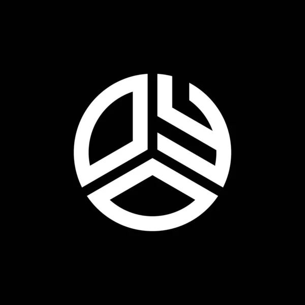 Oyo Letter Logo Design Auf Schwarzem Hintergrund Oyo Kreative Initialen — Stockvektor