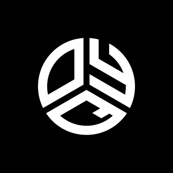 Oyq Letter Logo Ontwerp Zwarte Achtergrond Oyq Creatieve Initialen Letter — Stockvector